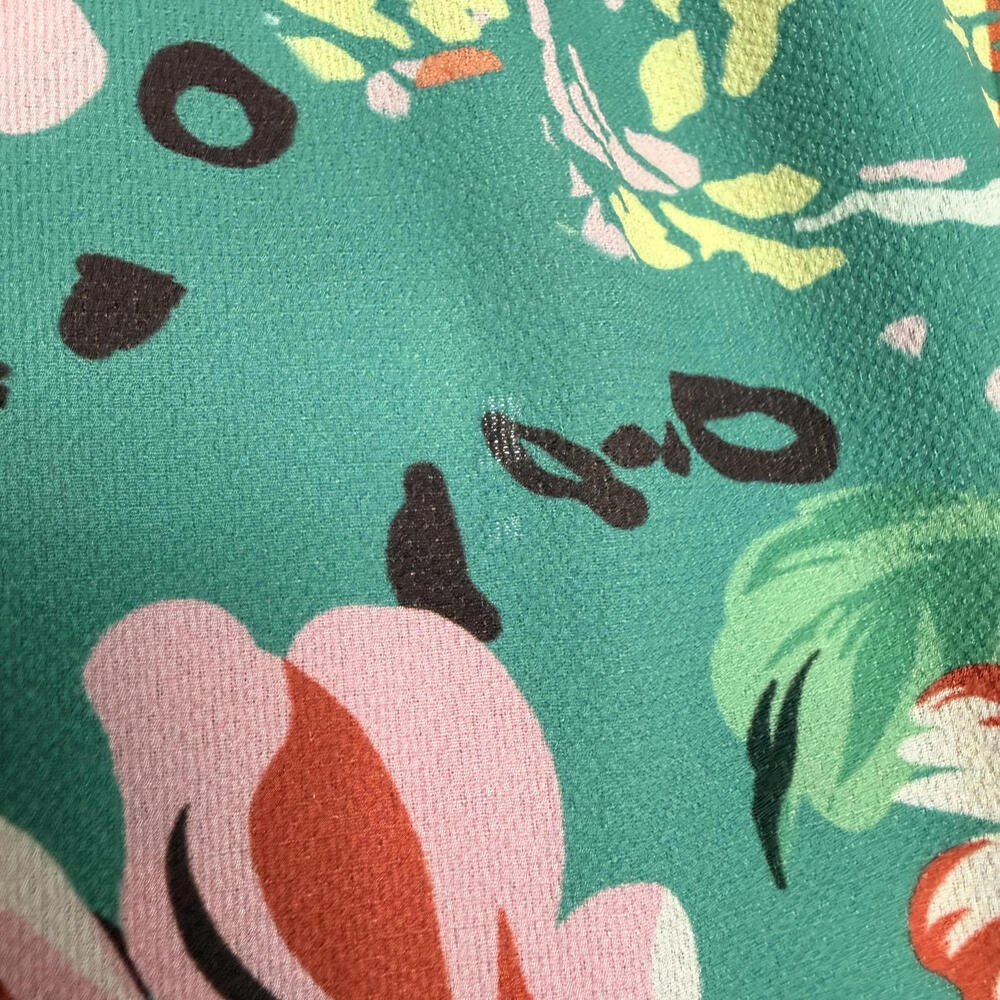 Umgee Bohemian Style Green Floral Patchwork Dress/Tunic - Picture 8 of 9